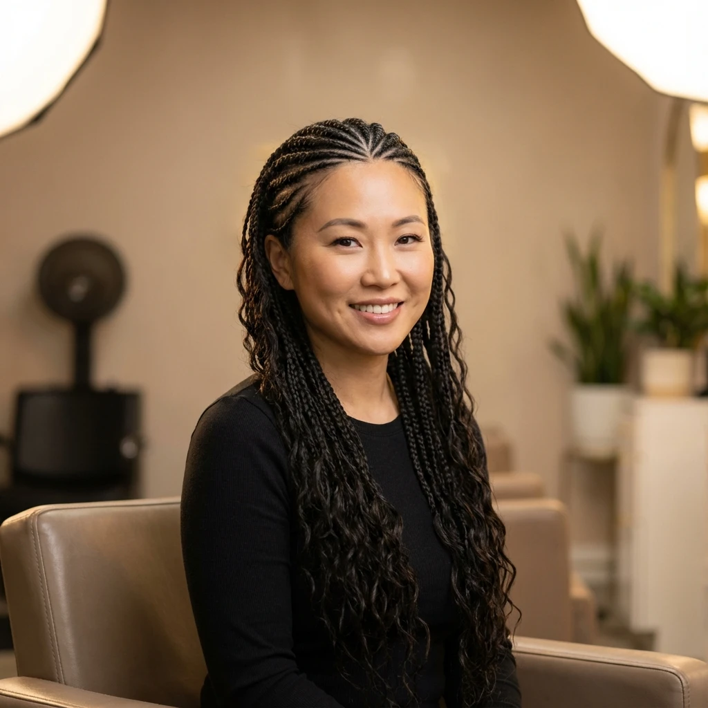 Cornrow braids style - hair braiding for all hair types Raleigh