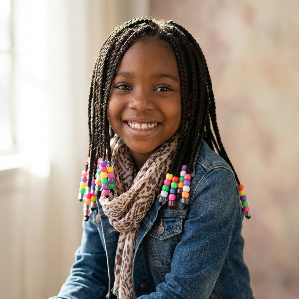 Kids Braids with Beads