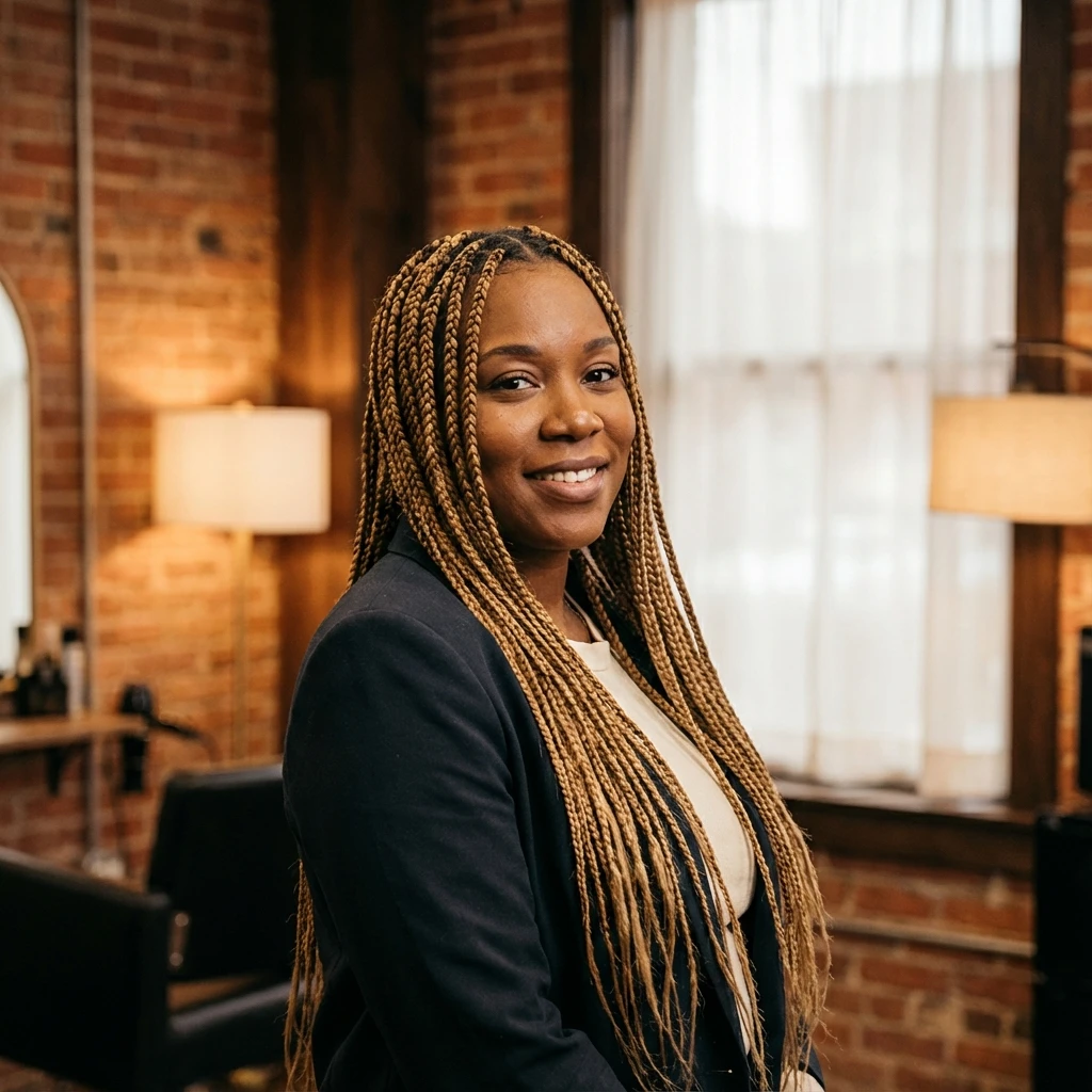 Long knotless braids protective style - Raleigh area braider